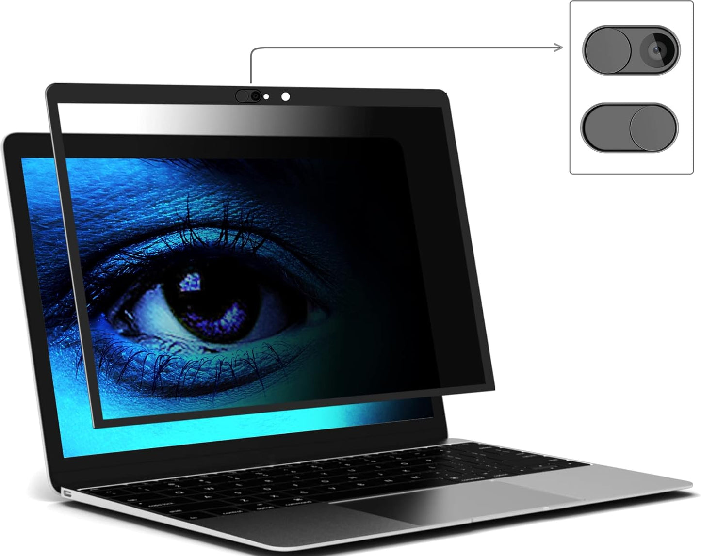 Macbook Privacy Screen Protector - Removable HD Filter, Bubble-Free, Webcam Cover for Macbook Pro 13