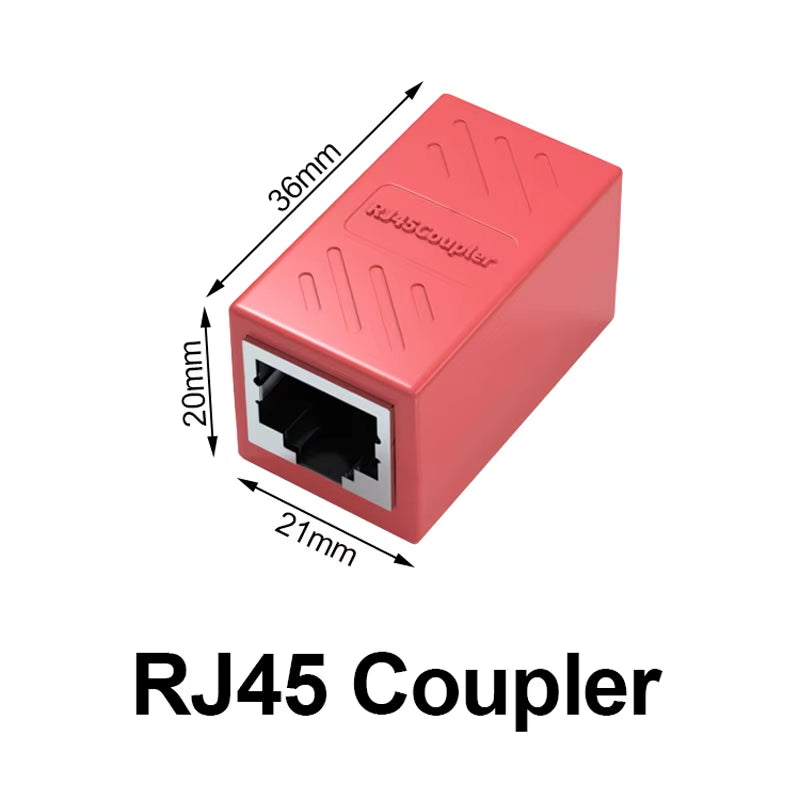 RJ45 Connector Network Extender Female to Female Ethernet Adapter Gigabit Interface Splitter Coupler for Internet Connection