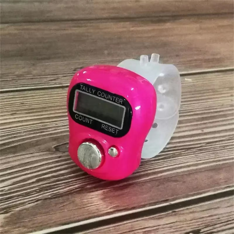 Mini Stitch Marker and Row Finger Counter LCD Electronic Digital Tally Counter for Sewing Knitting Weave Tool Key Number Count