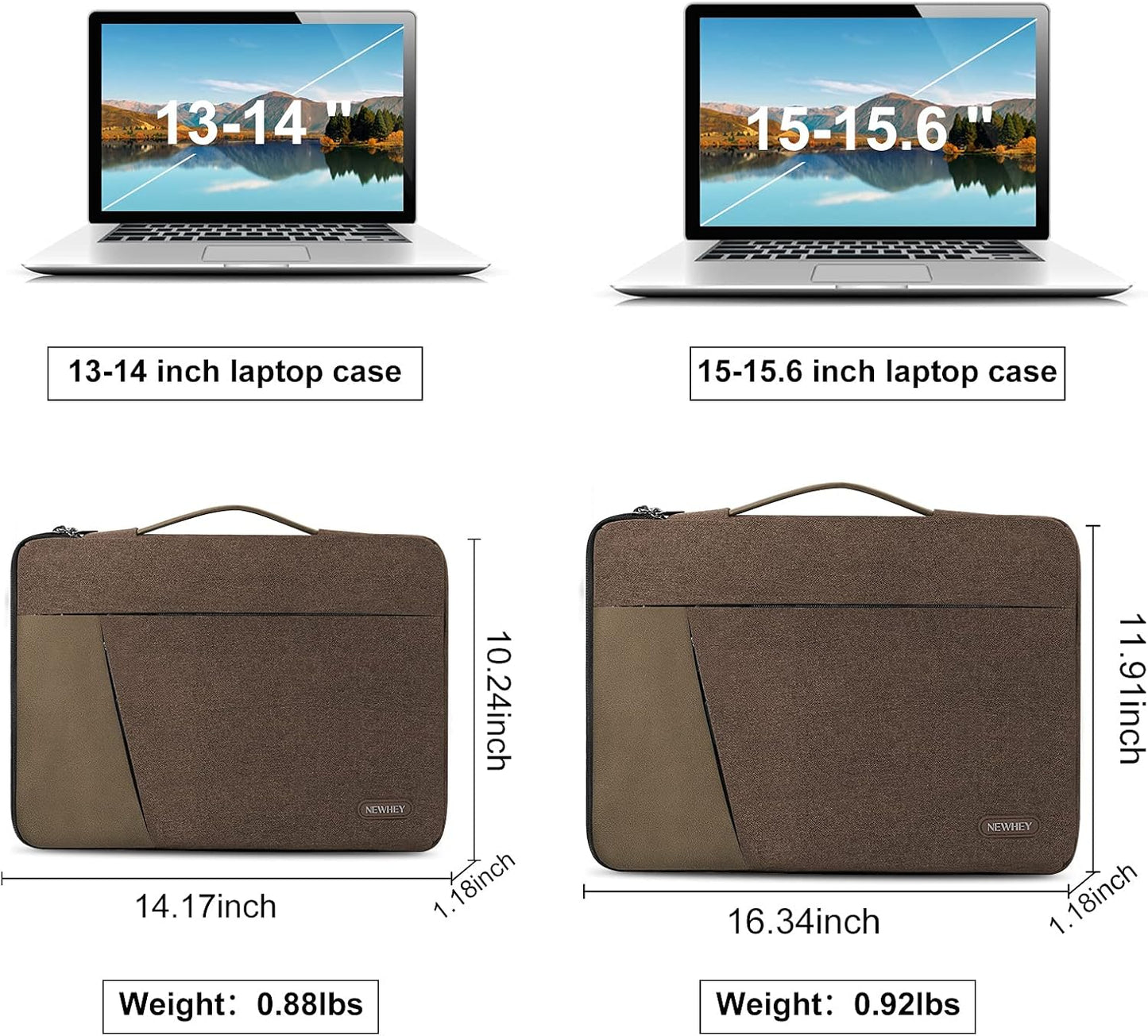 Laptop Sleeve Case 15.6 Inch Waterproof Durable Laptop Case Shockproof 360 Protective Bag with Handle Compatible with Macbook Pro 15 Inch, 15-15.6 Inch Hp/Asus/Acer/Dell/Lenovo/Notebook Computer