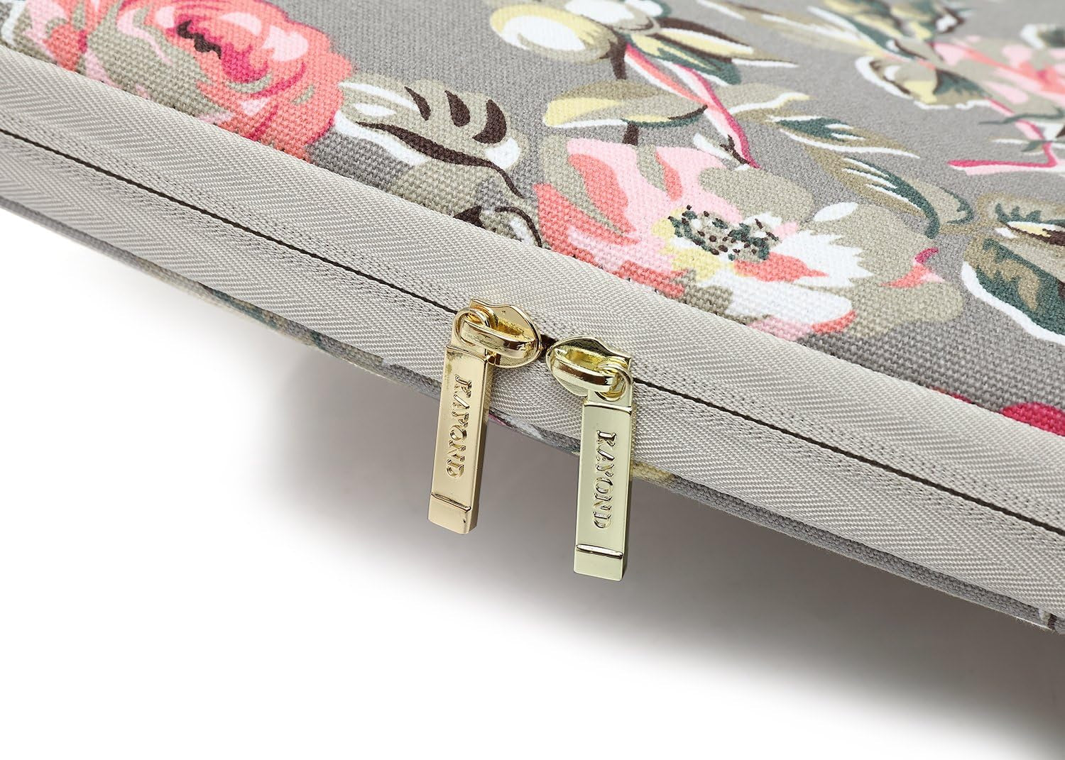 Gery Rose Patten Canvas Water-Resistant 13.3 Inch Laptop Sleeve Case for 12.5Inch 13Inch Notebook Computer 12.9 Pocket Tablet