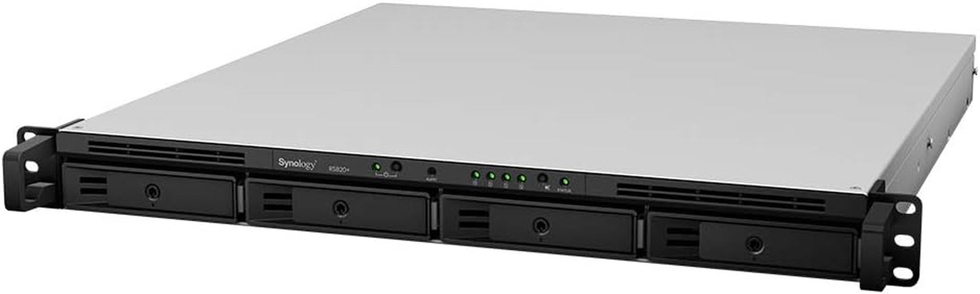 Rackstation RS820+ Compact Rack Mount NAS Server Bundle with Rail Kit, Intel Atom C3538 Quad-Core, 18GB DDR4 RAM, 16TB SATA HDD, DSM Software