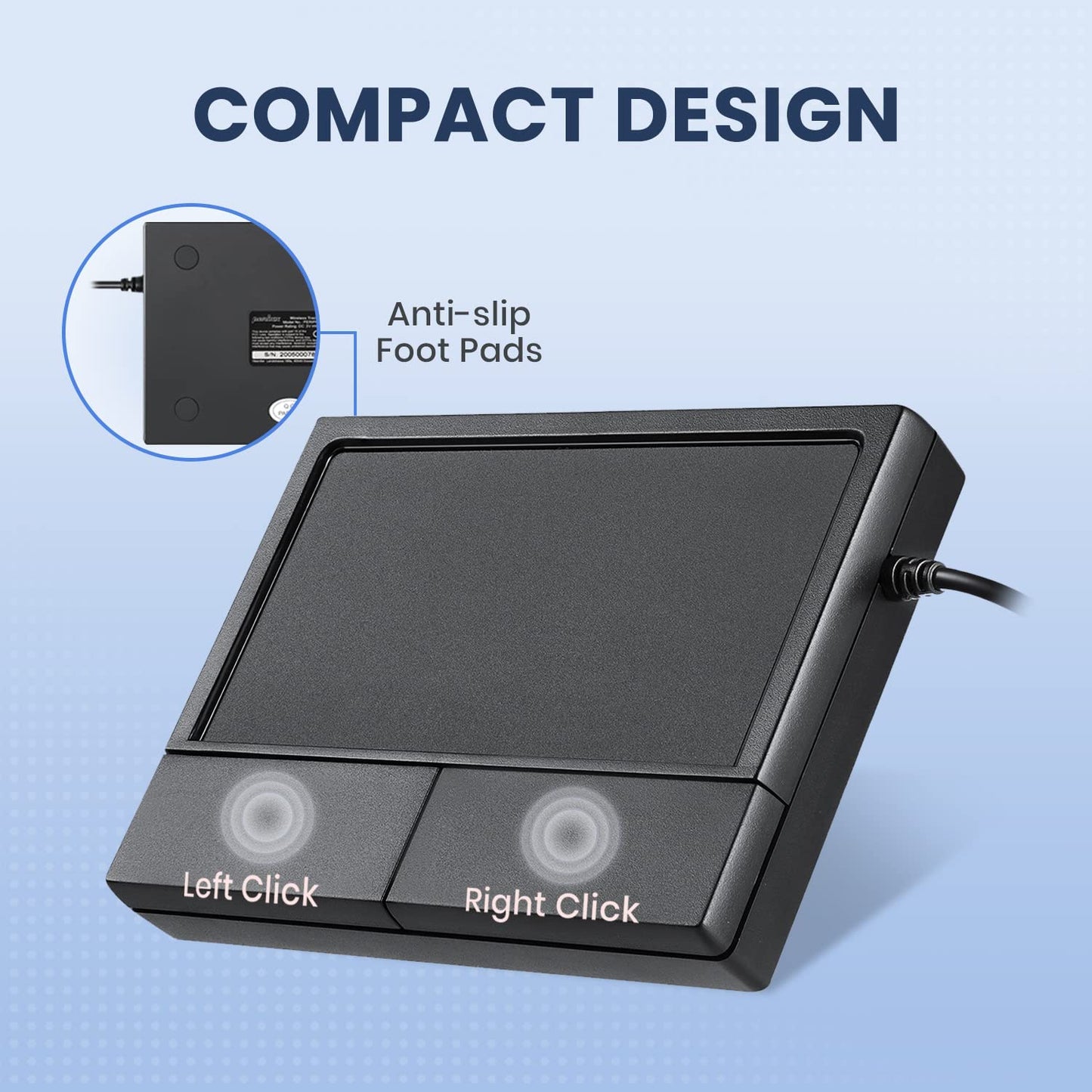 PERIPAD-504 Wired USB Touchpad, Portable Trackpad for Desktop and Laptop User, Large Size,Big