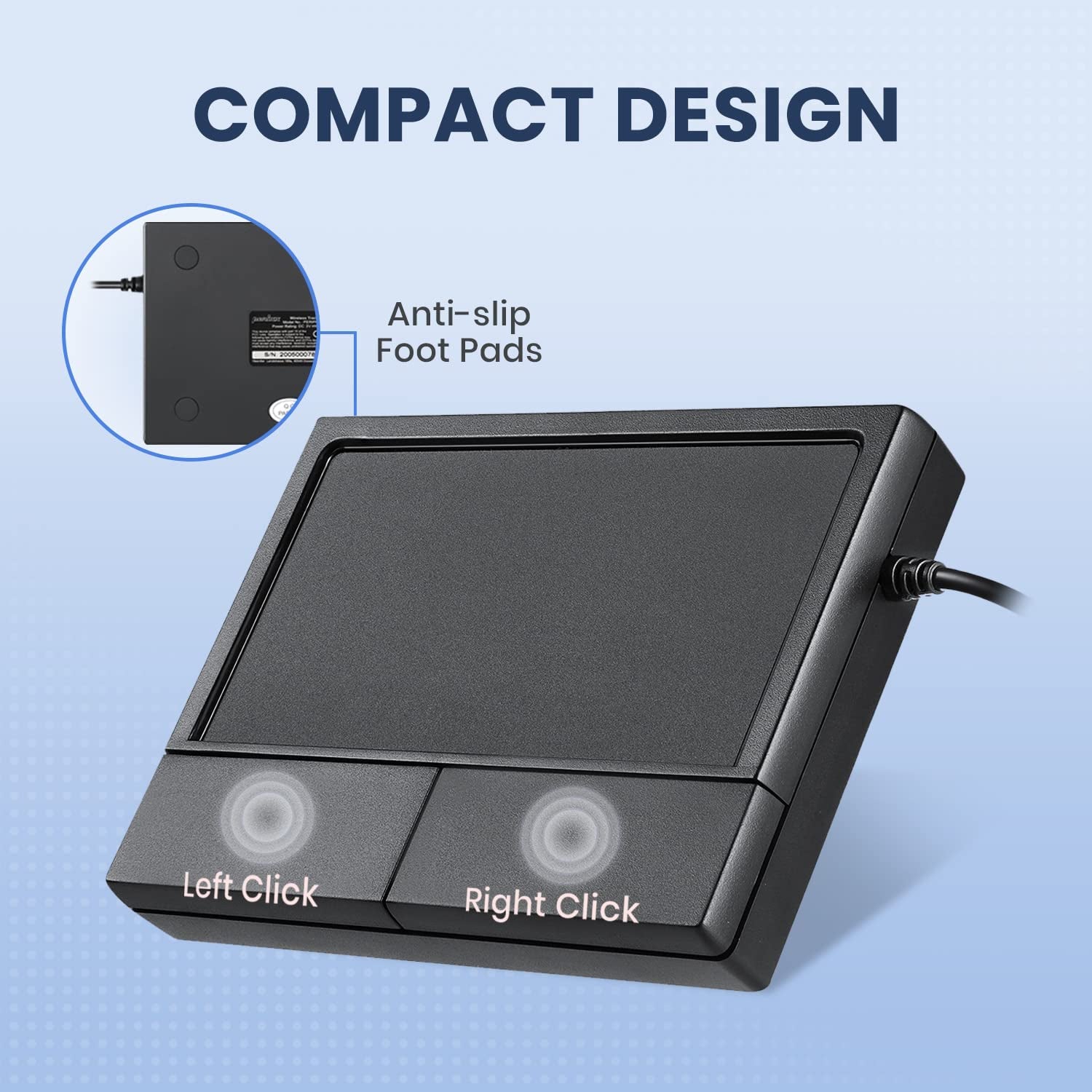 PERIPAD-504 Wired USB Touchpad, Portable Trackpad for Desktop and Laptop User, Large Size,Big