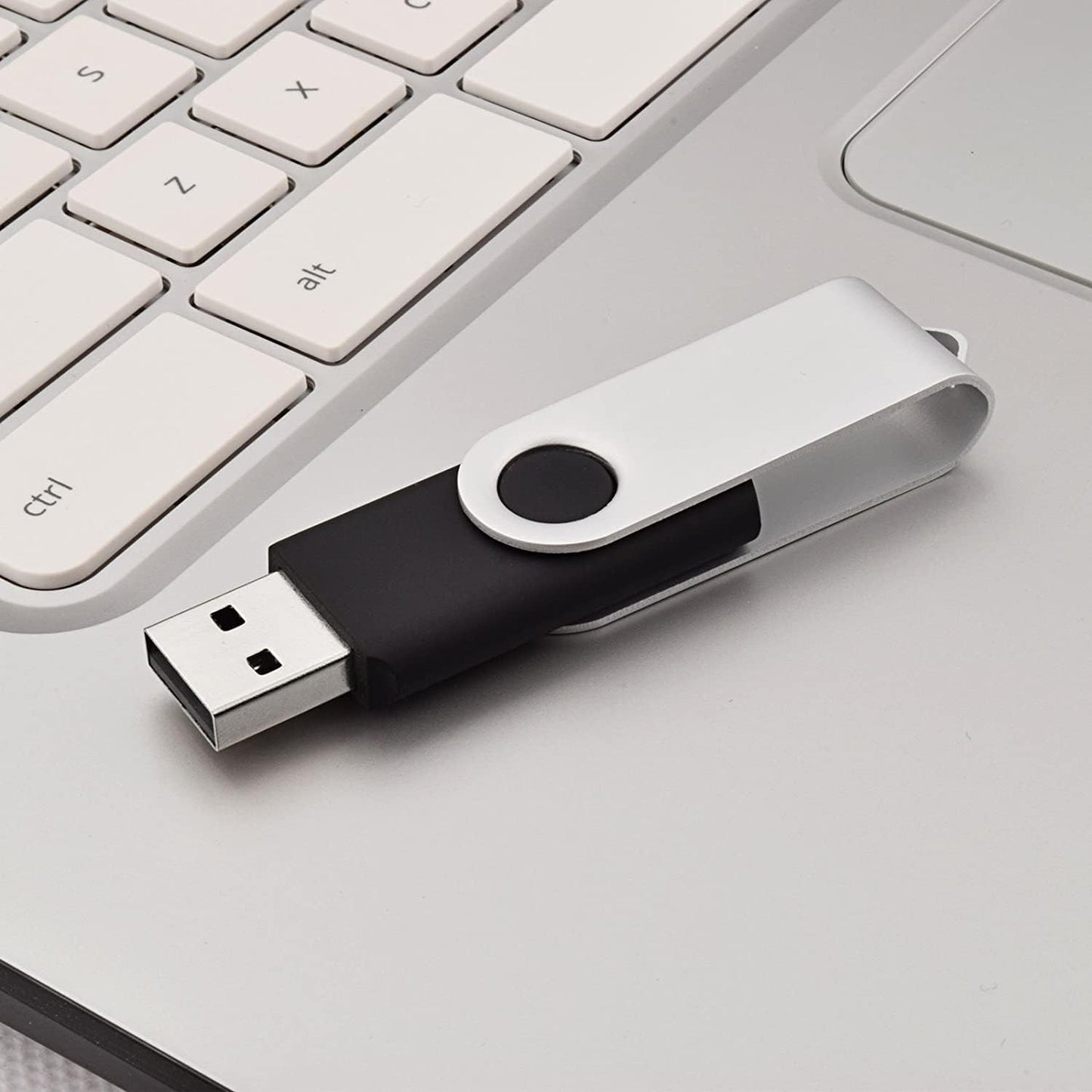 8GB USB Flash Drive 50 Packs, Bulk USB Sticks 2.0 Mutipack Thumb Drive 360° Swivel USB Stick, FAT32 Jump Drives Pen Drive Zip Drives for Data Storage/Files Backup/Document Transfer - Black