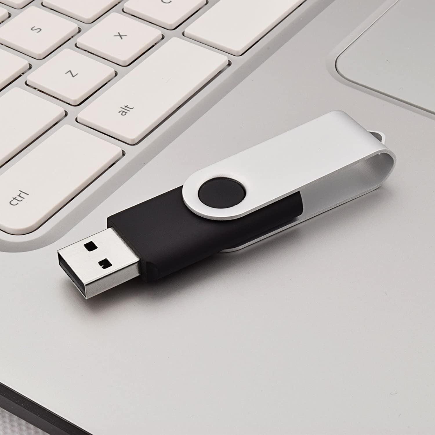 8GB USB Flash Drive 50 Packs, Bulk USB Sticks 2.0 Mutipack Thumb Drive 360° Swivel USB Stick, FAT32 Jump Drives Pen Drive Zip Drives for Data Storage/Files Backup/Document Transfer - Black