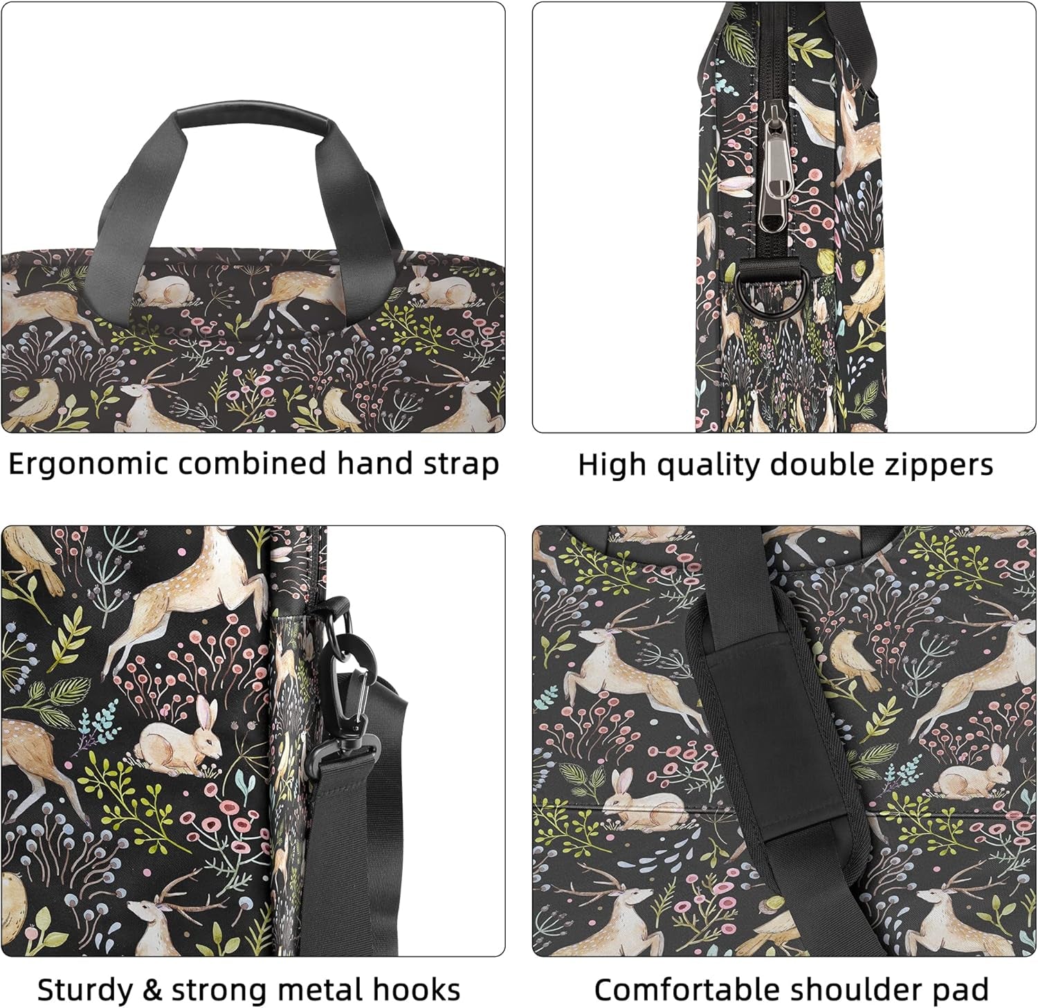 Laptop Case 15.6 Inch Computer Messenger Bag with Shoulder Strap for Men Women Travel