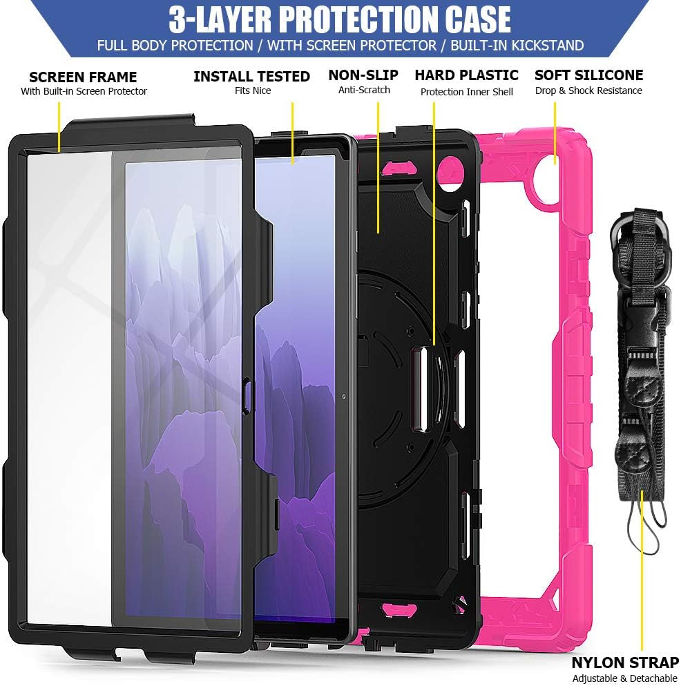 Ipad Pro 12.9 Inch Case 6Th 2022 2021 5Th Generation Ipad Pro 12.9 Inch 2020 4Th Gen with Screen Protector Pencil Holder Kids Shockproof Rugged Silicone Cover 360 Stand Hand Strap Green1