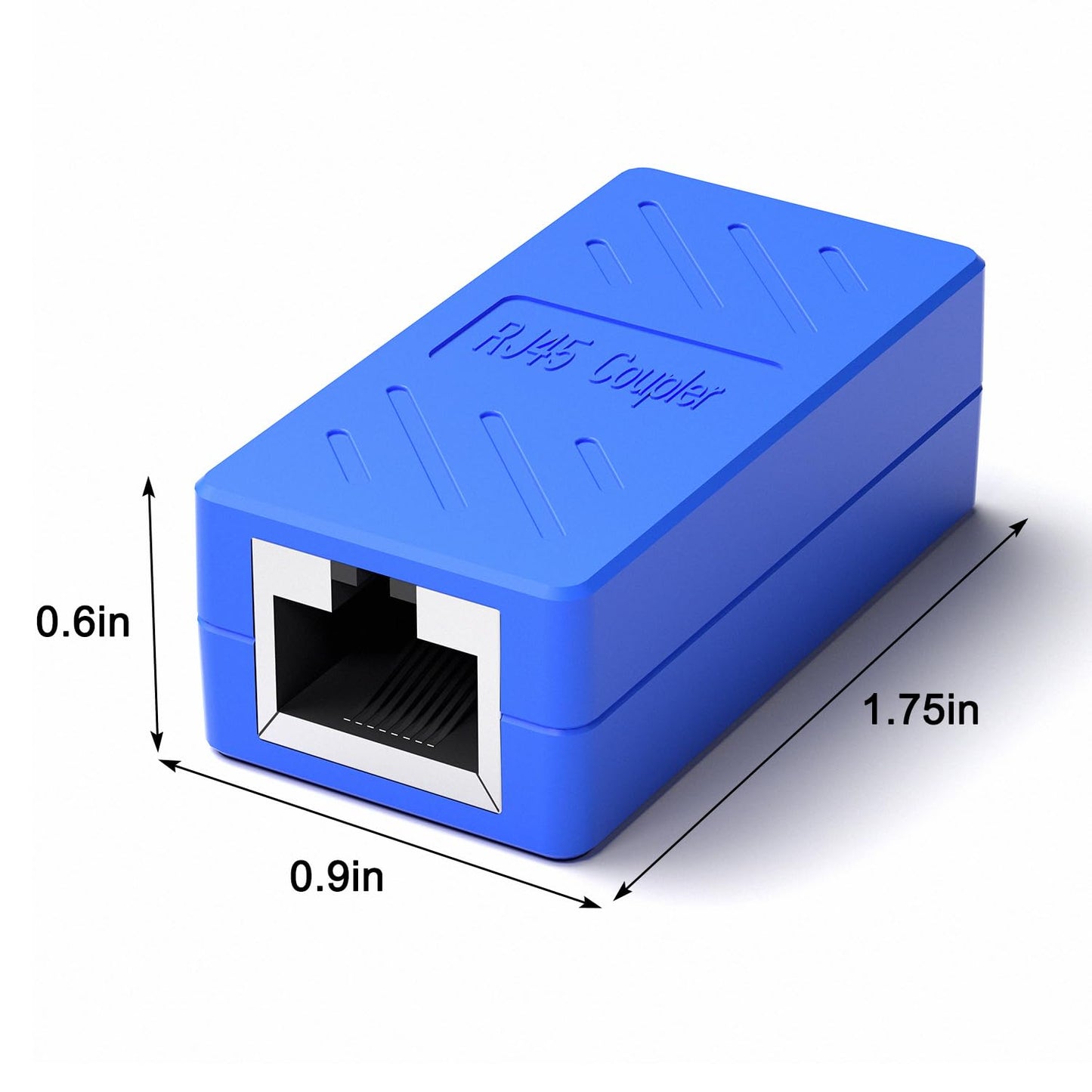 RJ45 Coupler, Ethernet Extender for Cat7/Cat6/Cat5E/Cat5 Female to Female Ethernet Coupler Connector(1Pack, Blue)