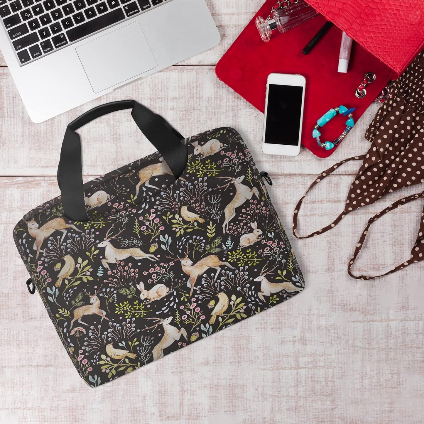 Laptop Case 15.6 Inch Computer Messenger Bag with Shoulder Strap for Men Women Travel