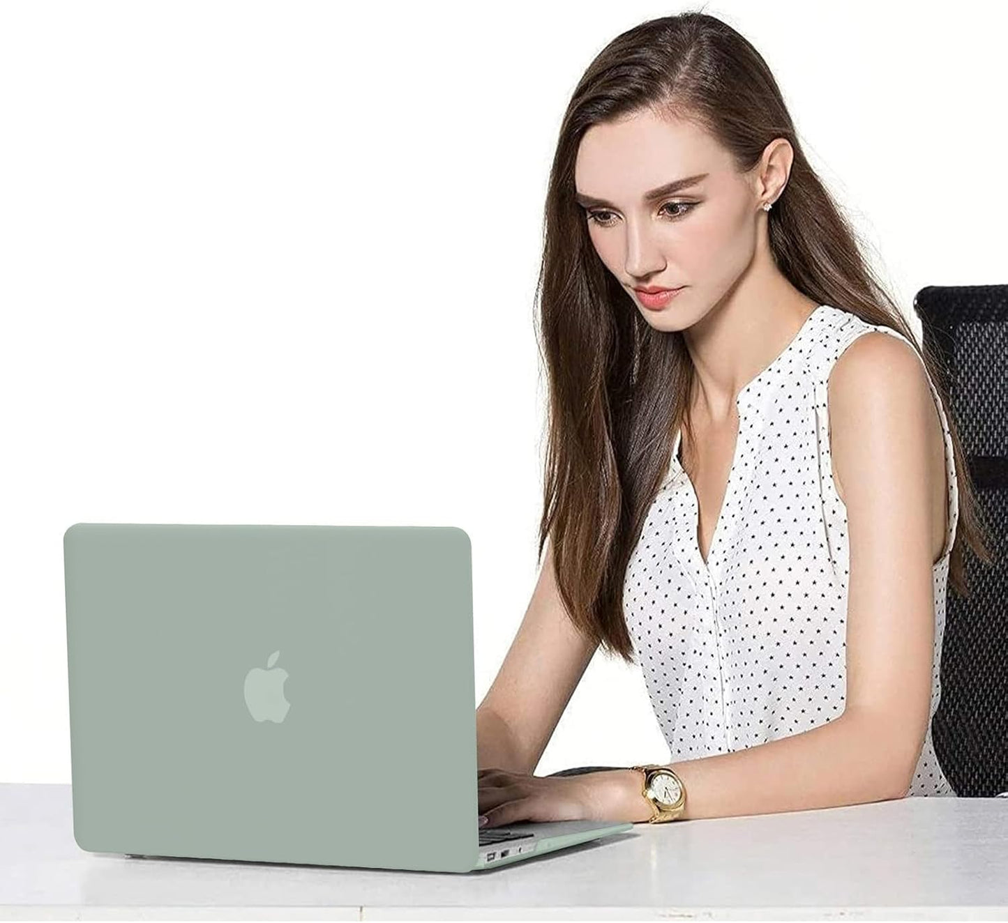 Compatible with Macbook Air 13 Inch Case (Models: A1369 & A1466, Older Version 2010-2017 Release), Protective Plastic Hard Shell Case & Keyboard Cover & Screen Protector, Antique Green