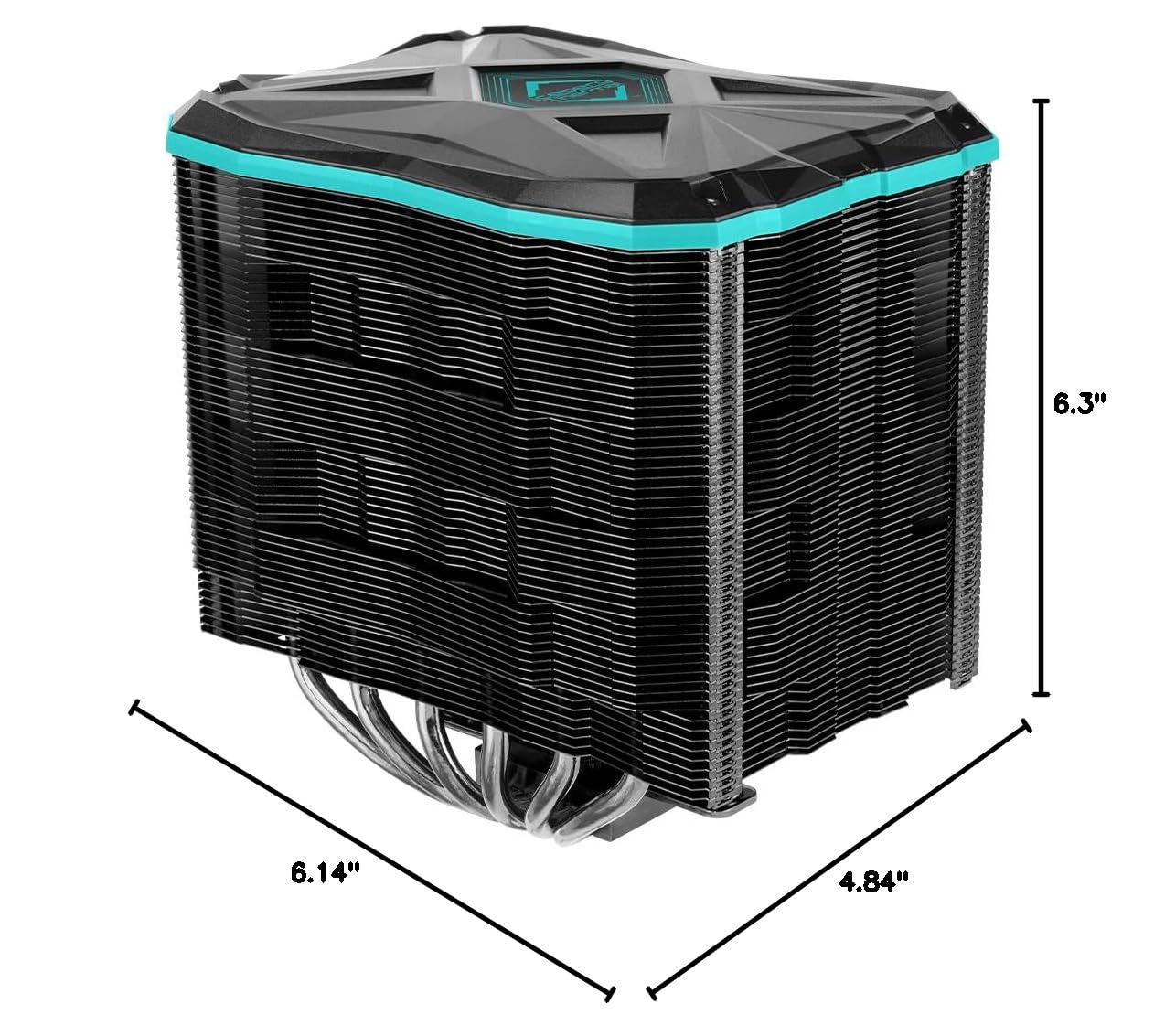 Iceberg Thermal  G6 Stealth Black-Nickel Plated 6 Direct Touch Heatpipe, with Ultra 140Mm Silent Fan Premium CPU Air Cooler LGA 1700 Compatible & AM5
