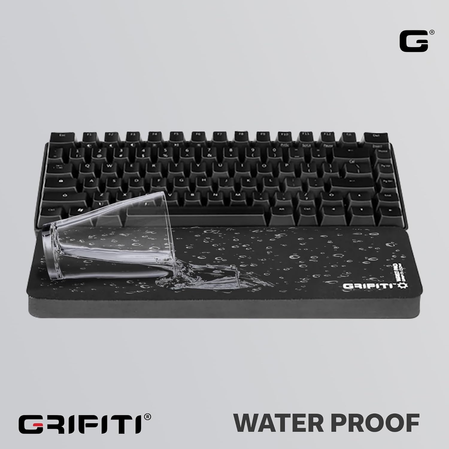 Fat Wrist Pad 14 X 4 X 0.75 Inch Computer Keyboard Rest Support for Tenkeyless Ergonomic Gaming Wrists Rests Pads - Desk Keyboards Resting Accessories for Carpal Tunnel (Black Nylon)