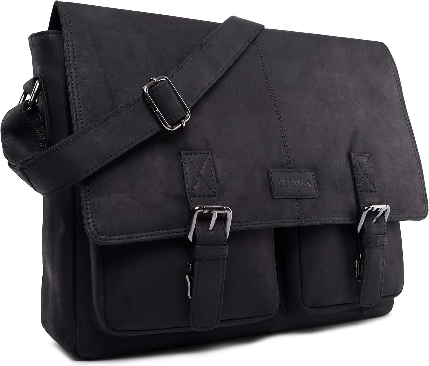 Leather Briefcases for Men - Genuine Leather Cambridge 15 Inch Laptop Bag - Messenger Bag Vintage Shoulder Bag