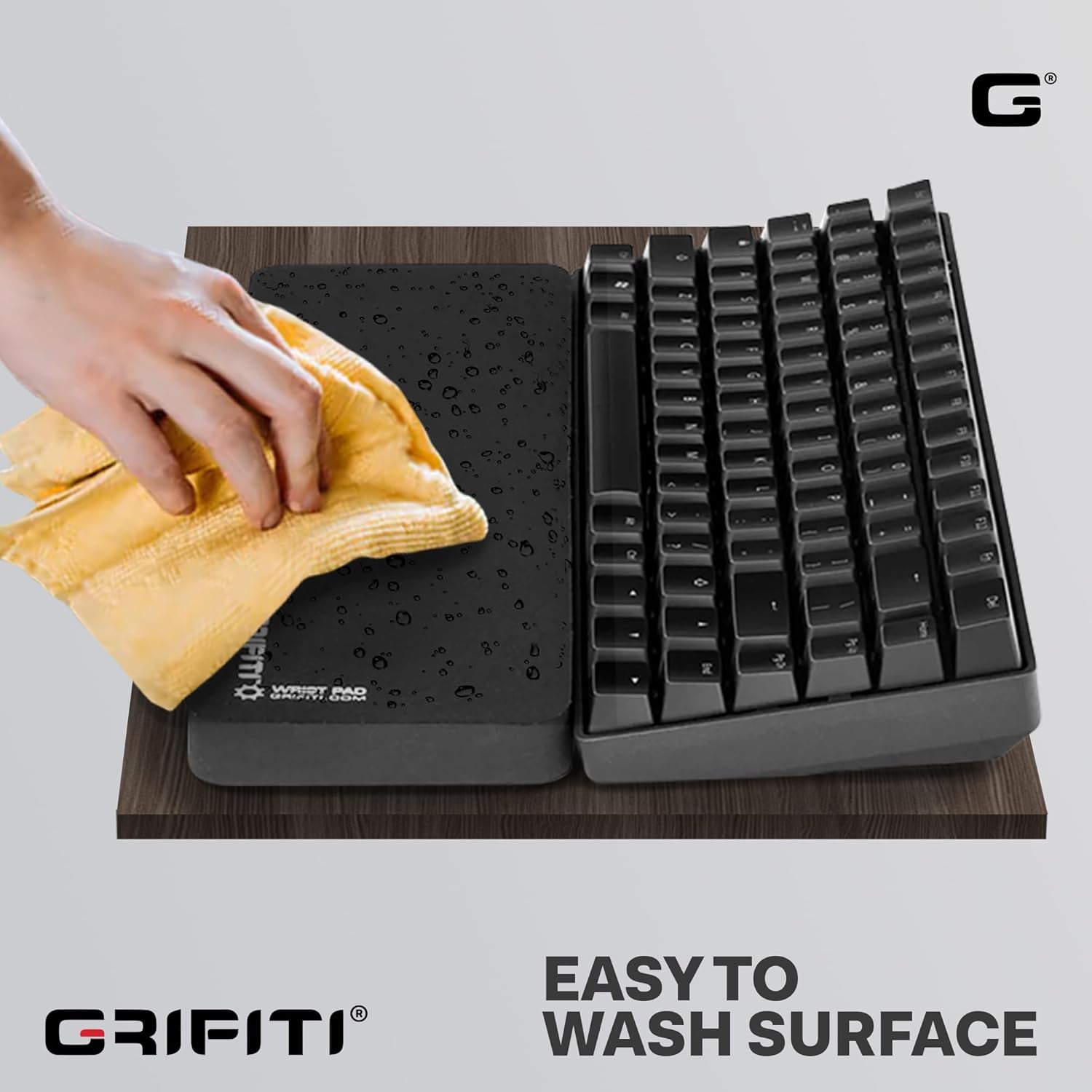 Fat Wrist Pad 14 X 4 X 0.75 Inch Computer Keyboard Rest Support for Tenkeyless Ergonomic Gaming Wrists Rests Pads - Desk Keyboards Resting Accessories for Carpal Tunnel (Black Nylon)