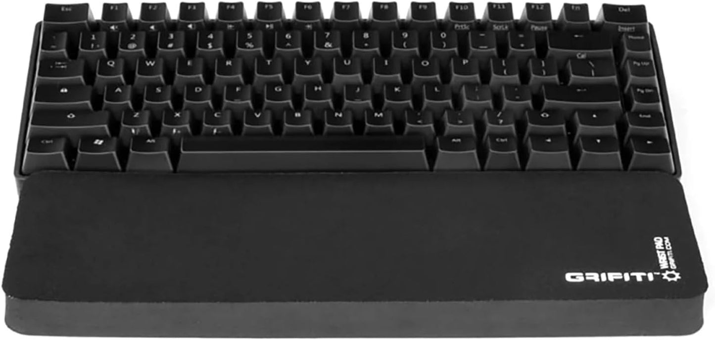 Fat Wrist Pad 14 X 4 X 0.75 Inch Computer Keyboard Rest Support for Tenkeyless Ergonomic Gaming Wrists Rests Pads - Desk Keyboards Resting Accessories for Carpal Tunnel (Black Nylon)