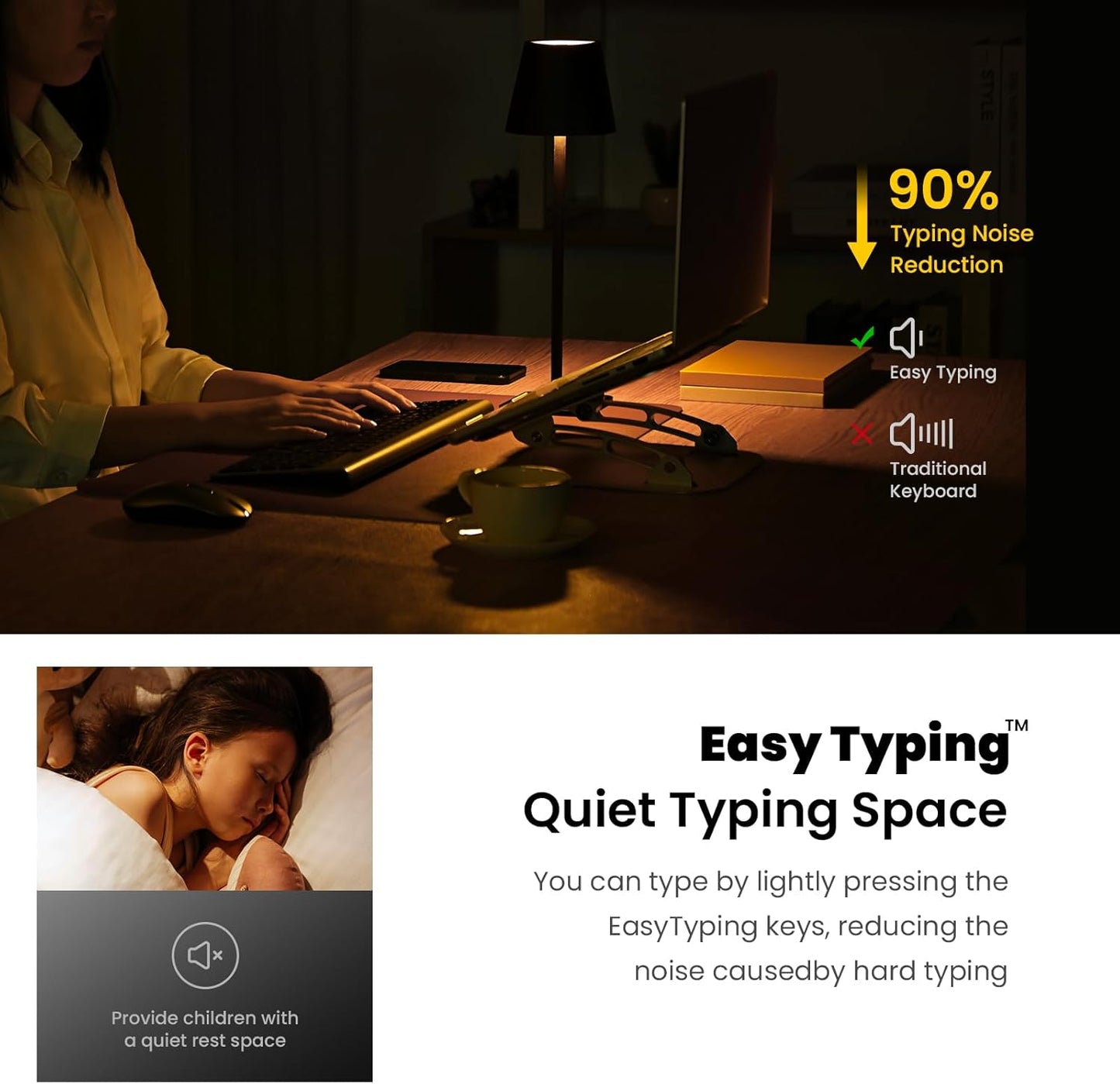 Easytyping KF10 Wireless Keyboard and Mouse Combo, [Silent Scissor Switch Keys][Labor-Saving Keys]Ultra Slim Wireless Computer Keyboard and Mouse, Easy Setup for Pc/Laptop/Mac/Windows - Grey