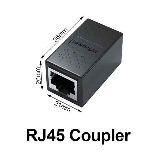 RJ45 Connector Network Extender Female to Female Ethernet Adapter Gigabit Interface Splitter Coupler for Internet Connection