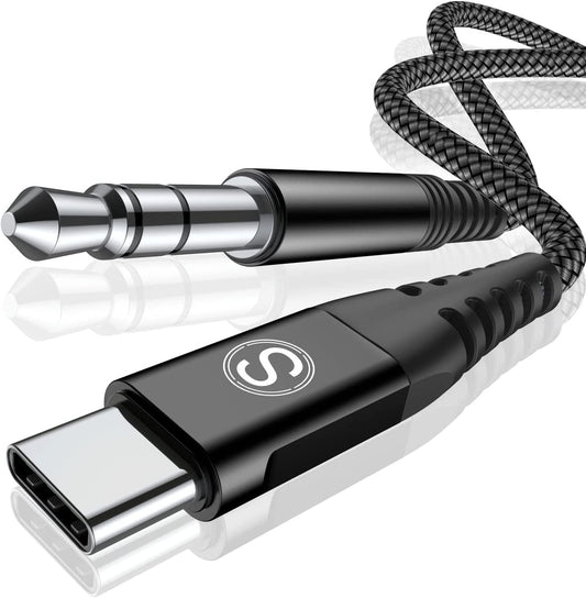 USB Type C to 3.5Mm Audio Aux Cable 4Ft for Iphone 16 USB C to 3.5Mm Car Stereo Speaker Aux Cord for Iphone 16 15 Pro Max plus Macbook Ipad Pro,Samsung Galaxy S25 S24 S23 S22 S21 S20 Note Pixel Moto