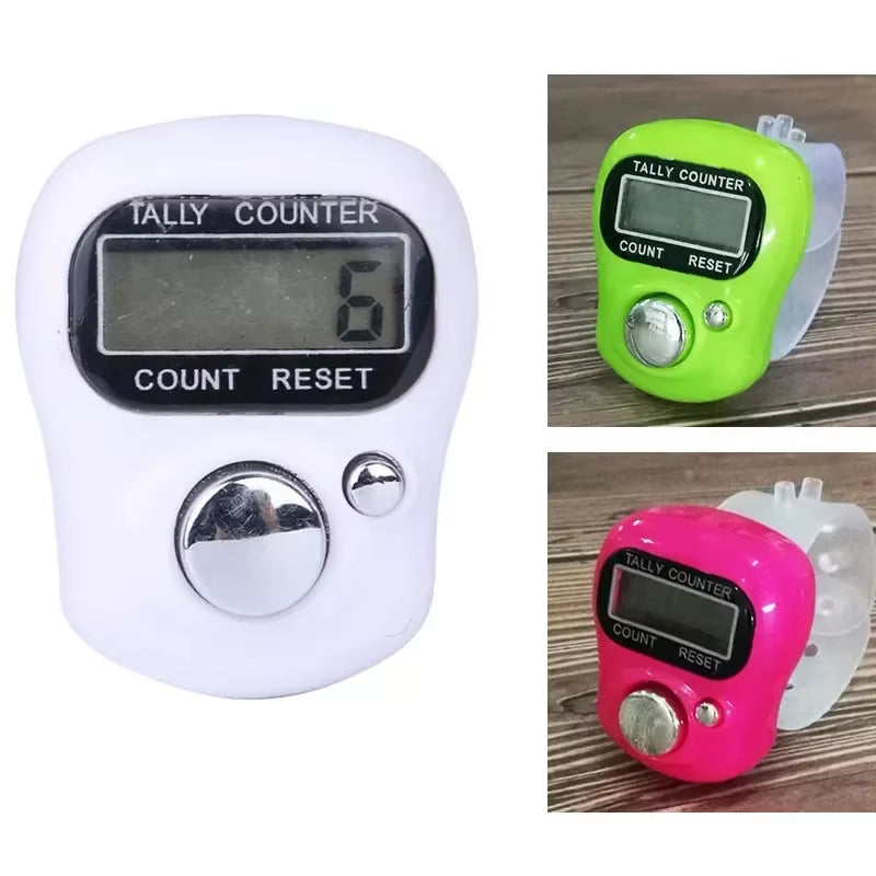 Mini Stitch Marker and Row Finger Counter LCD Electronic Digital Tally Counter for Sewing Knitting Weave Tool Key Number Count