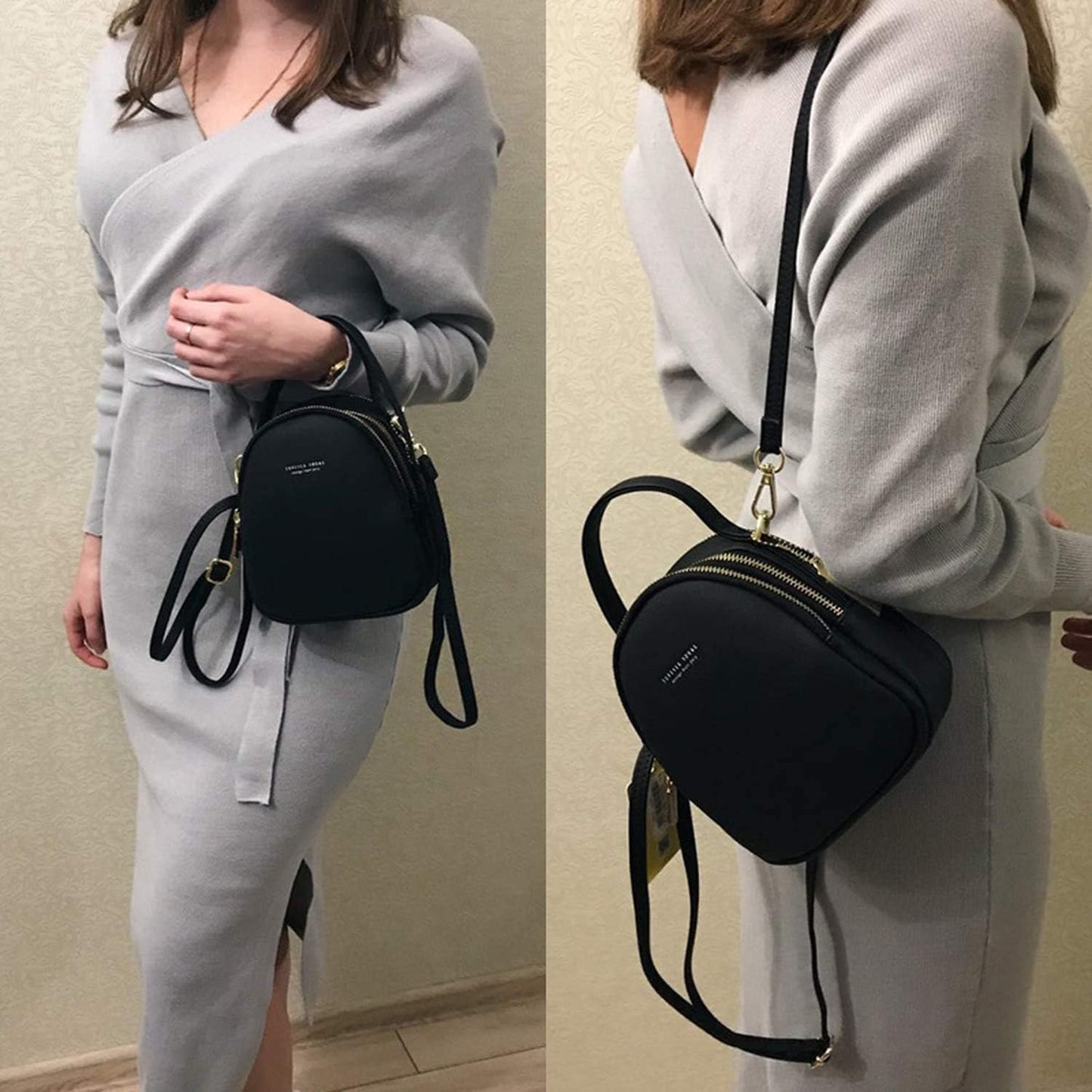 Women'S Cute Mini Backpack PU Leather Crossbody Bag Fashion Small Purse Lightweight Travel Shoulder Bag Gift