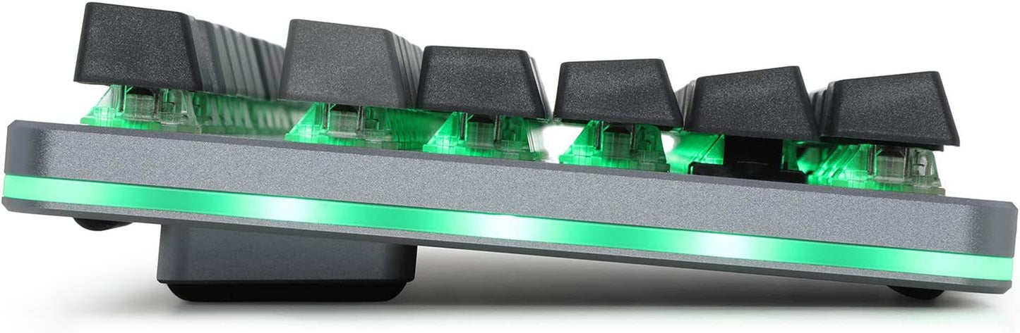 CTRL Mechanical Keyboard — Tenkeyless TKL (87 Key) Gaming Keyboard, Hot-Swap Switches, Programmable Macros, RGB LED Backlighting, USB-C, Doubleshot PBT, Aluminum Frame (Kaihua Speed Silver, Gray)