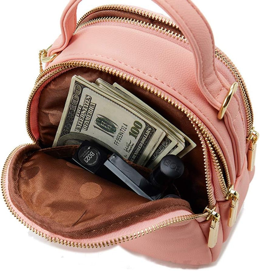 Women'S Cute Mini Backpack PU Leather Crossbody Bag Fashion Small Purse Lightweight Travel Shoulder Bag Gift