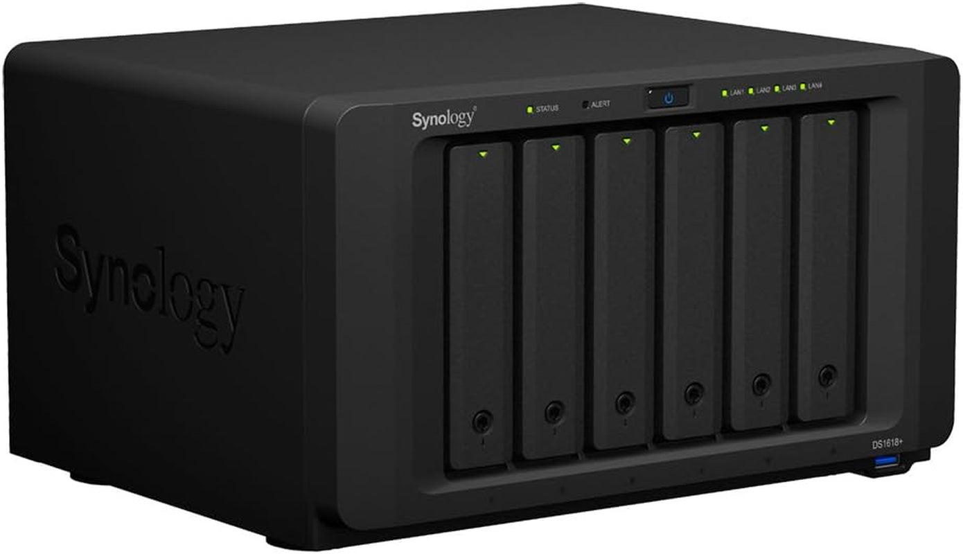 Diskstation DS1618+ NAS Server for Business with Intel 2.1Ghz CPU, 16GB Memory, 2TB SSD, 16TB HDD, DSM Operating System, Iscsi Target Ready
