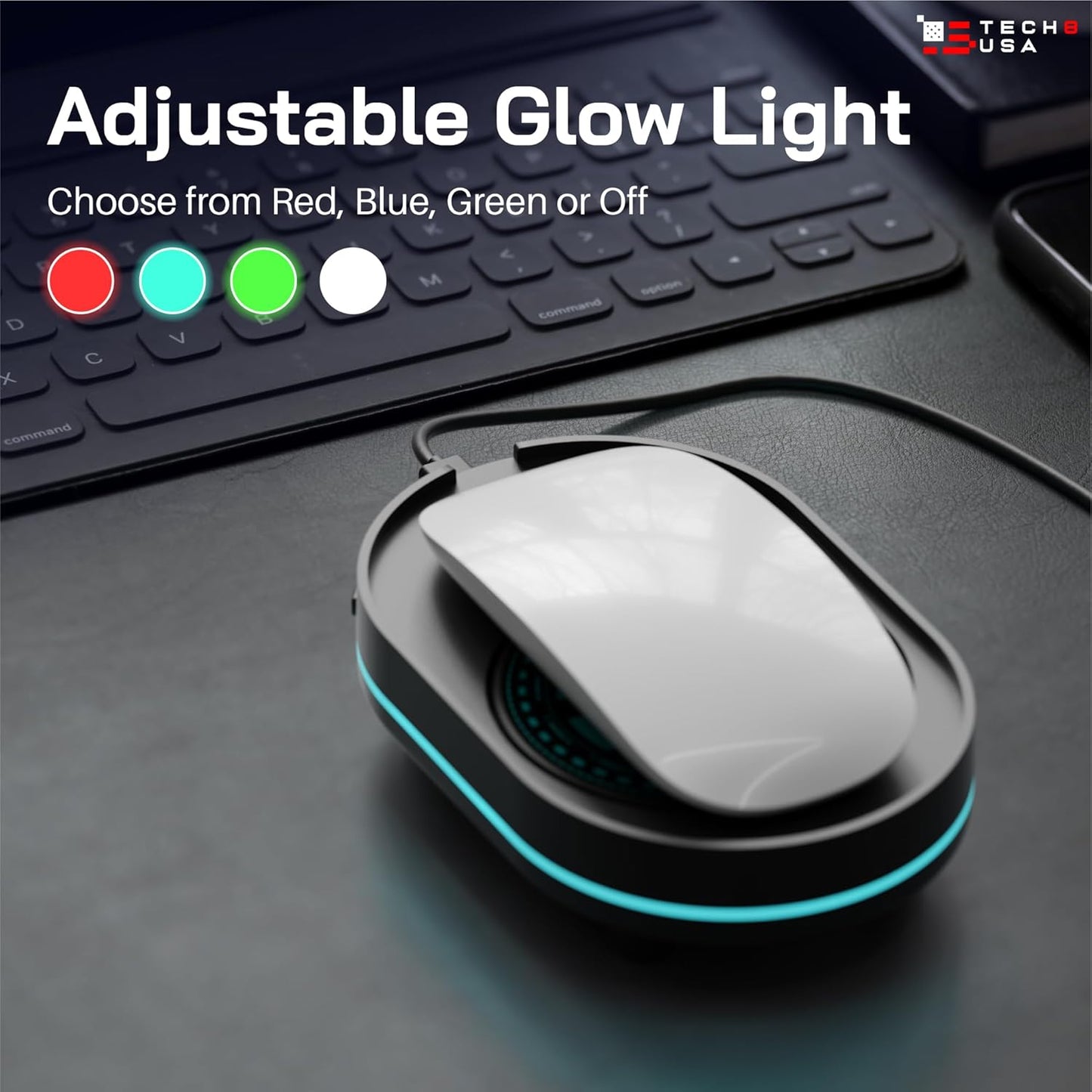 Mouse Mover Device, Undetectable Mouse Jiggler for Laptops, PC, No Software, Random Movement, Patented, Designed, Engineered, Packaged in USA - 3D Hologram Alien