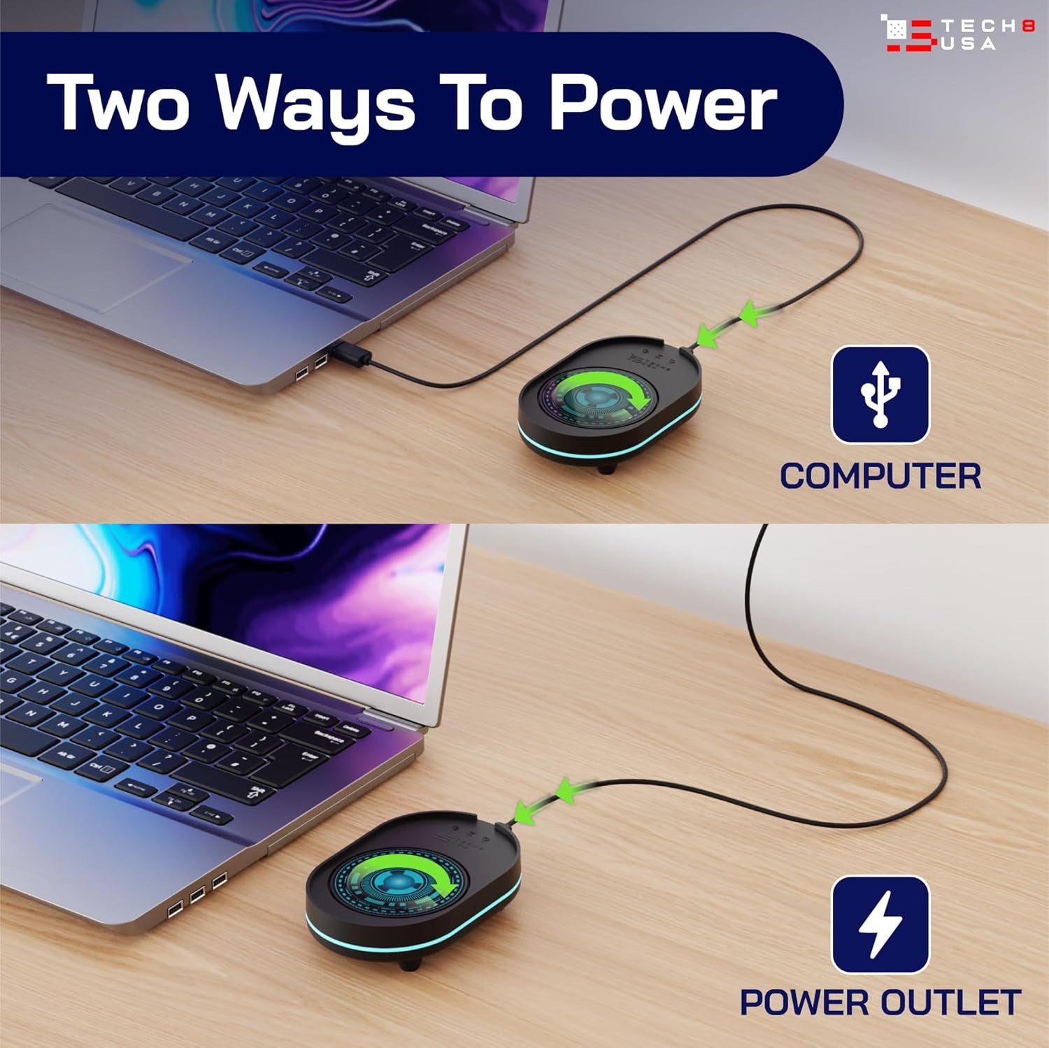 Mouse Mover Device, Undetectable Mouse Jiggler for Laptops, PC, No Software, Random Movement, Patented, Designed, Engineered, Packaged in USA - 3D Hologram Alien